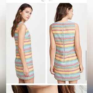 NWT Alice + Olivia Coley Striped Mini Dress Size 2